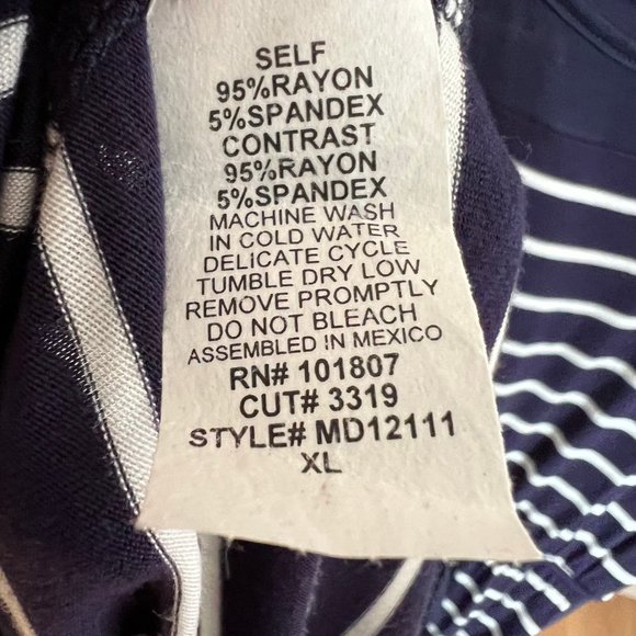 Espresso Women's Size XL Navy Blue Striped Sleeveless Scoop Neck Tank Maxi Dress - Picture 10 of 10